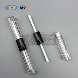 Processing and Customization of Double-Ended Lip Gloss Tube Packaging Materials, Square Injection Molded Two-Color Cosmetic Lip Glaze Empty Bottles, Mascara Tubes