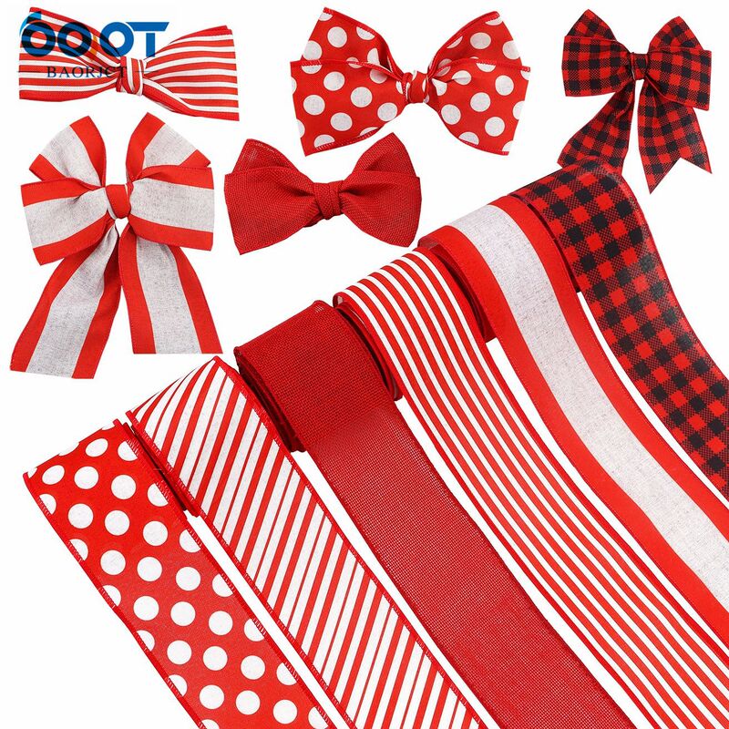 Factory special for new high-end holiday copy ribbon suit decorative ribbon Christmas gift wire edge ribbon-Red Factory special for new high-end holiday copy ribbon suit decorative ribbon Christmas gift wire edge ribbon-Red