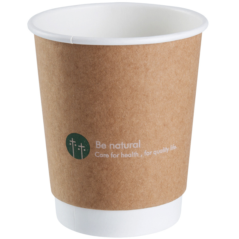 Deli 19204 taza de papel de doble capa 280ml desechable engrosada Oficina hogar taza de agua oficina taza de té 20 piezas image 3