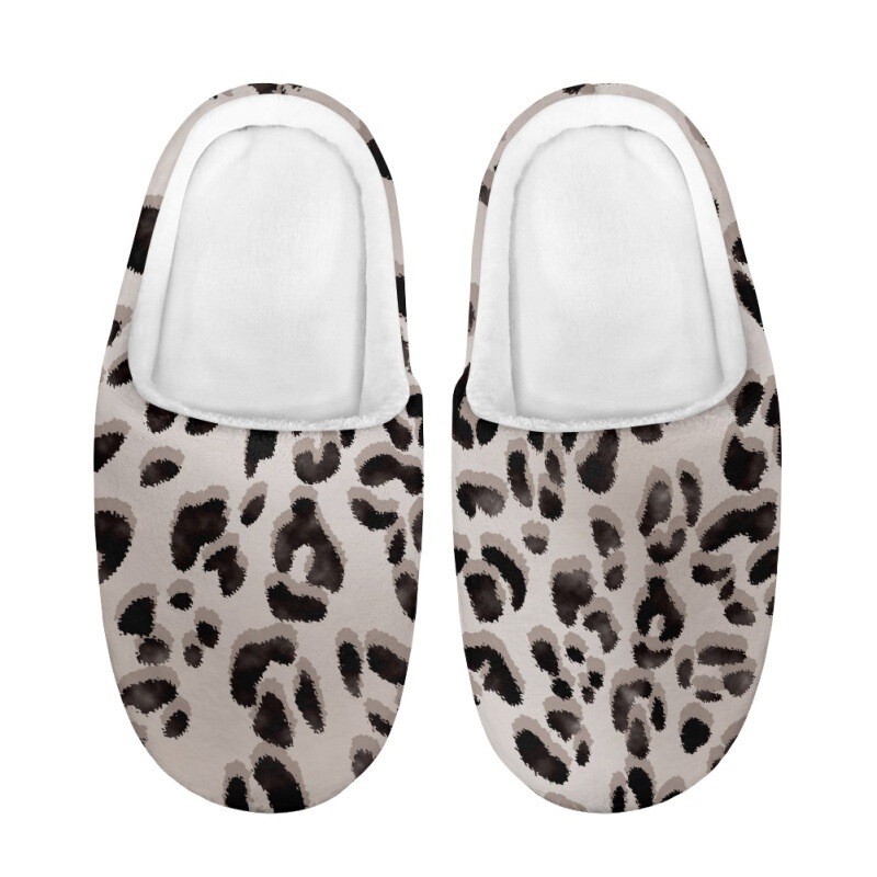 Children's Plush Slippers Leopard-print Cow Zebra Print Print Amazon Personalized International Station