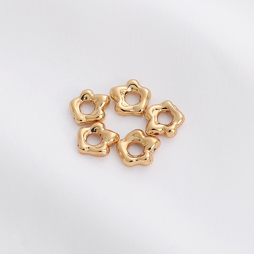 Hollowed-Out Six-Pointed Star, Plum Blossom, and Hollow Circular Spacer Beads for Bracelet Sets—DIY Handmade Accessories & Loose Bead Materials