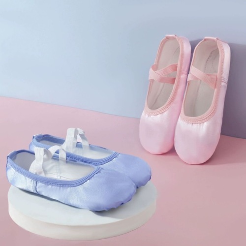 Children's dance shoes, slip-on cat claw shoes, blue ballet soft-soled formative yoga gymnastics dancing shoes