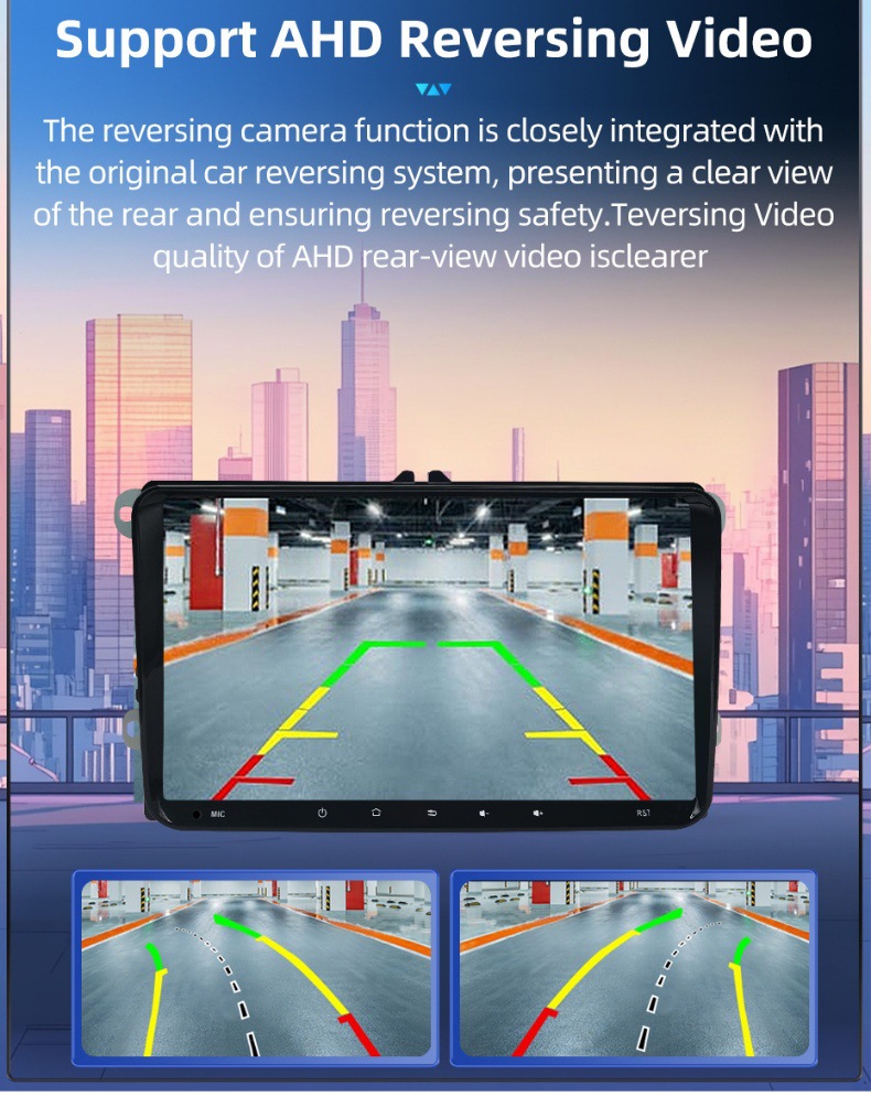 9inch Suitable for Volkswagen Beetle Seat Touch-Screen Car Central Control Large-Screen Navigation and Reversing Image Player