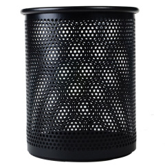 Chenguang ABT98403 Metal Fashion Grid Round Pen Holder Simple Desktop Storage Box Office Stationery Wholesale