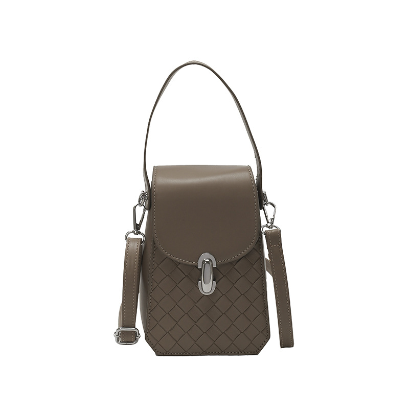 Bolso de teléfono móvil popular de este año 2025 verano nuevo bolso de hombro tejido de moda bolso de mensajero de todo fósforo para mujer