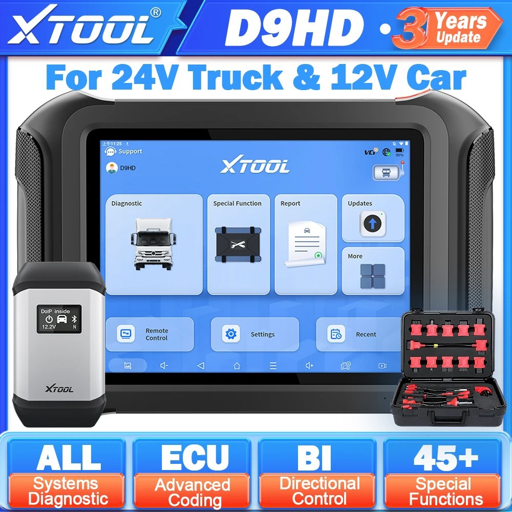 XTOOL D9HD Truck diagnostic tool 12V/24V Heavy Duty Truck