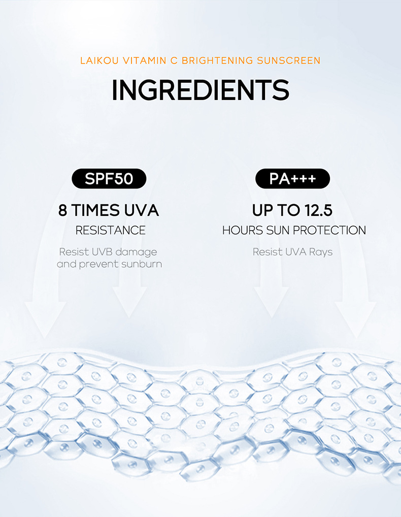 LAIKOU Vitamin C sunscreen Cream 50g from the manufacturer's supply brightening skin tone and moisturizing undefined