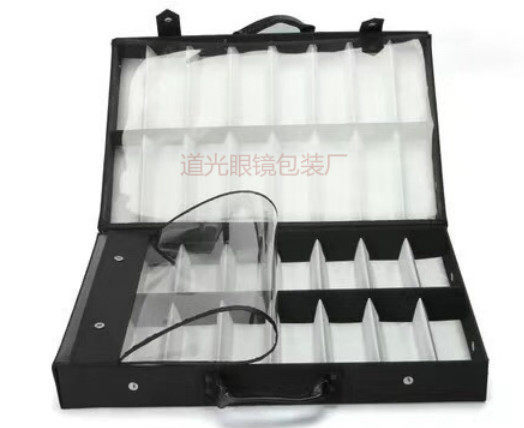 Multi-Compartment Glasses Storage Box for 32 Pairs of Sunglasses, Optical Frames, and Travel Case for Business Trips and Street Stalls Multi-Compartment Glasses Storage Box for 32 Pairs of Sunglasses, Optical Frames, and Travel Case for Business Trips and Street Stalls