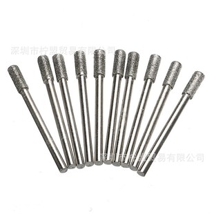 10PCS 4mm Diamond Coated Cylindrical File Chain Saw Grinding Stone Carving Grinding Tool Electric Saw Grinding Stone