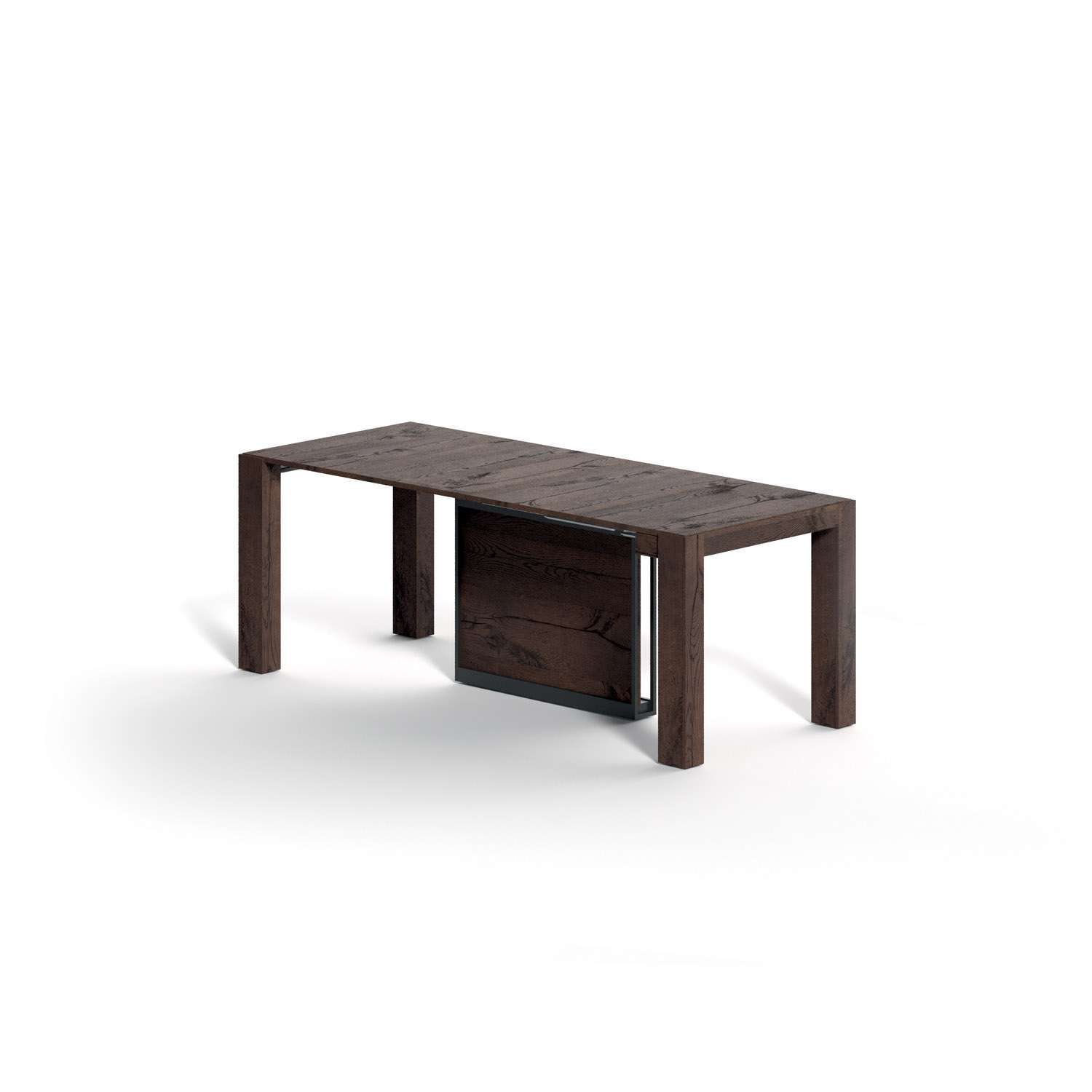 Mesa de porche de madera maciza Mesa de comedor retráctil que no ocupa espacio Mesa de comedor rectangular multifuncional para el hogar 2024 nuevo