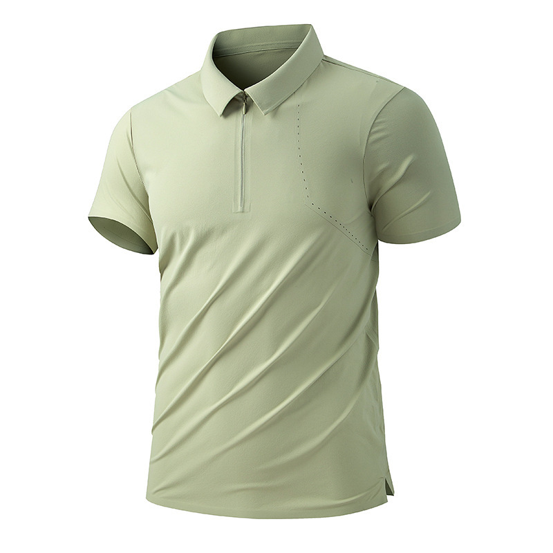Antibacterial Desang Ice Feel Seamless Quick-Dry Polo Shirt Short Sleeve New Style Women's Summer Lightweight Breathable T-Shirt Men's Business Antibacterial Desang Ice Feel Seamless Quick-Dry Polo Shirt Short Sleeve New Style Women's Summer Lightweight Breathable T-Shirt Men's Business