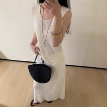 十三行亲肤莫代尔针织衫圆领外穿上衣无袖背心打底衫S244