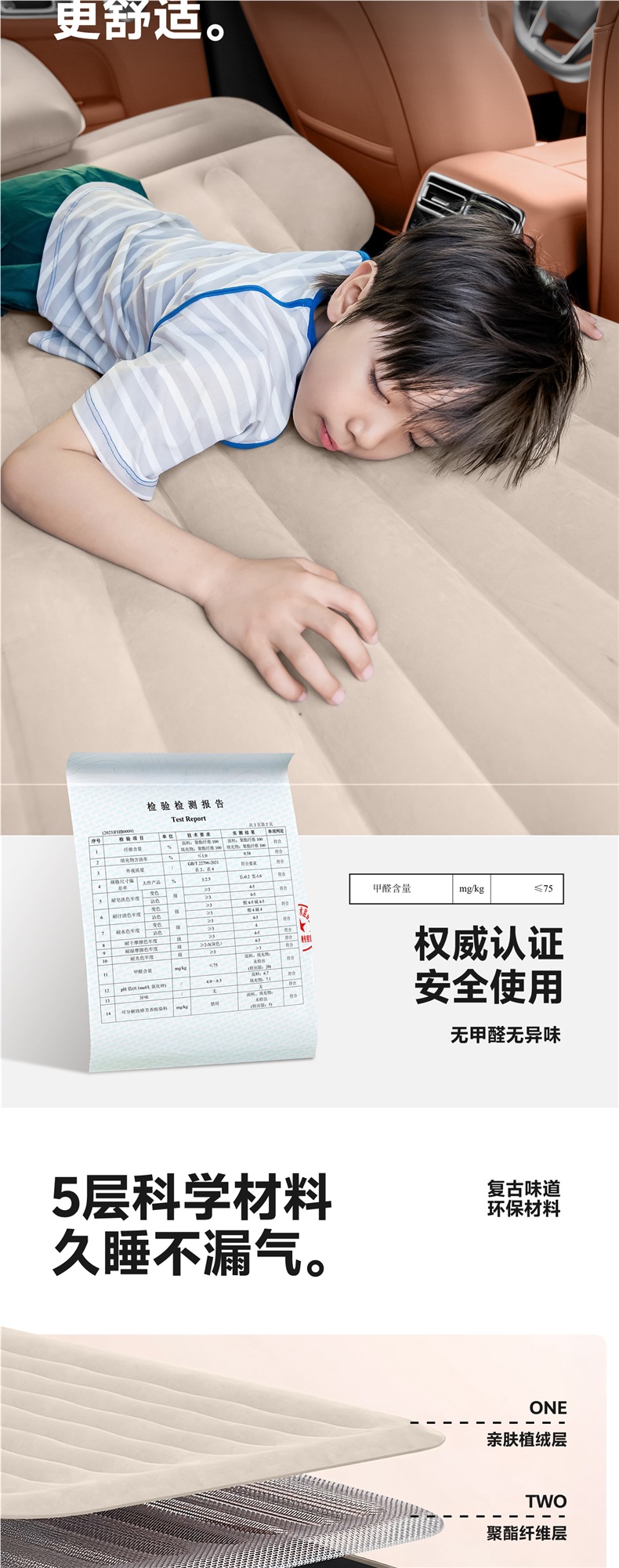 Explorer Automatic Inflatable Car Bed, Car Rear Seat Sleeping Mat, Travel Mattress, Air Bed, In-car Sleeping Gadget