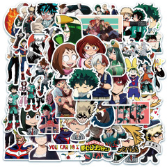 50 sheets of anime My Hero Academia Personality Luggage Sticker Motorcycle Protective Cover Waterproof Decorative Sticker