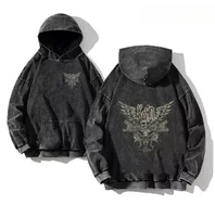Худи Korn Rock Band World Tour выцветшитый хлопковый свитшот с капюшоном старого образца