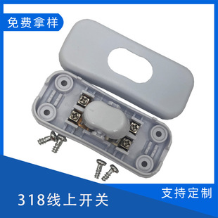 318 double-line control double-cut wire switch 2A bedside lamp online midway button rocker table lamp switch