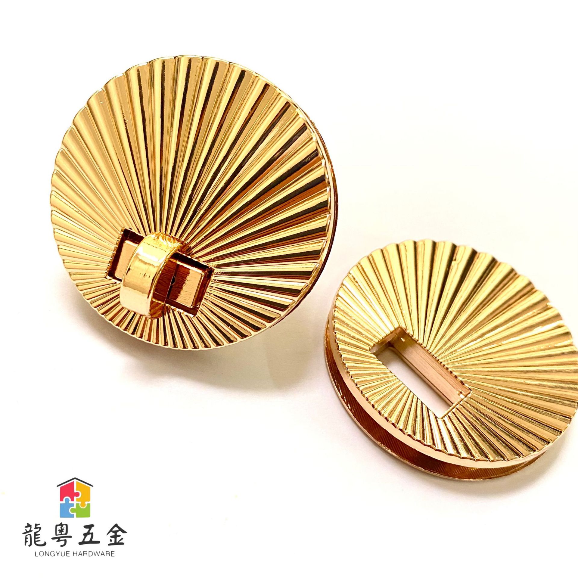 厂家直销箱包手袋五金配件合金包包锁扣圆形拧锁转锁插锁款式齐全