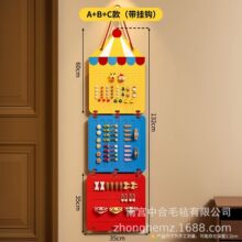 毛毡儿童发饰收纳挂袋壁挂式免打孔大容量发夹发圈首饰收纳展示架