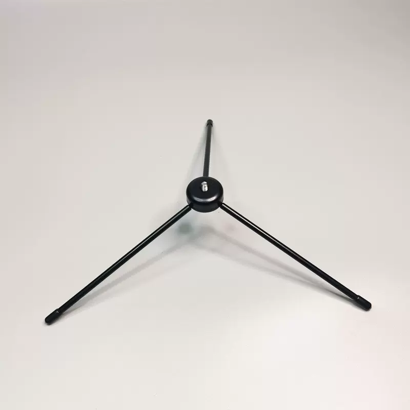 19CM迷你桌面金属三脚架补光灯支架小铁脚架摄影1/4螺丝直播必备