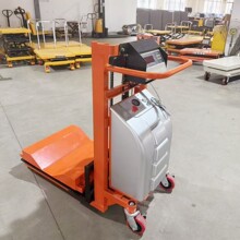 普尔夫半电动卷膜升降堆高车仓储升降转运轻型堆垛机便携提升搬运