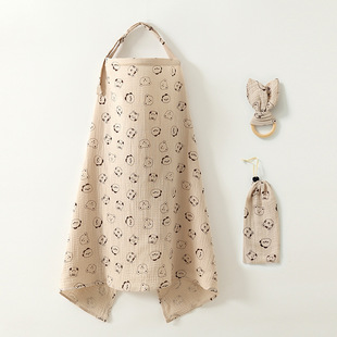 Breastfeeding towel out feeding artifact fig cloth cover clothing multi-functional cover anti-light shawl summer breathable thin