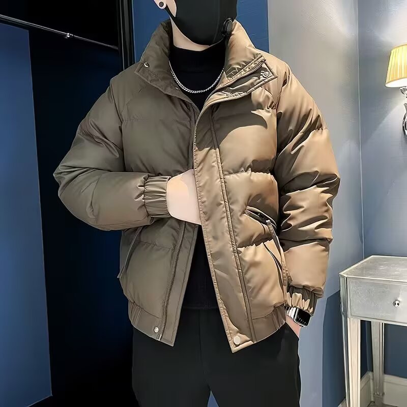 Autumn and Winter Handsome Cotton-Padded Jacket Men's High-End down Cotton Jacket 2025 New Slim Trendy Workwear Cotton-Padded Jacket