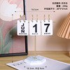Table Japanese wooden desk calendar from natural wood, jewelry, props