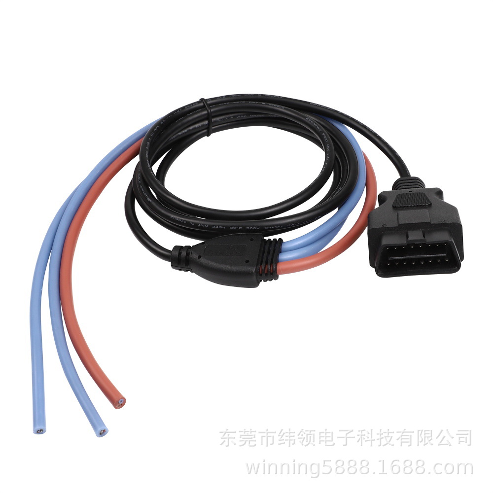 用于OBD2诊断扫描仪故障代码读取器的16针阳五分压器线束