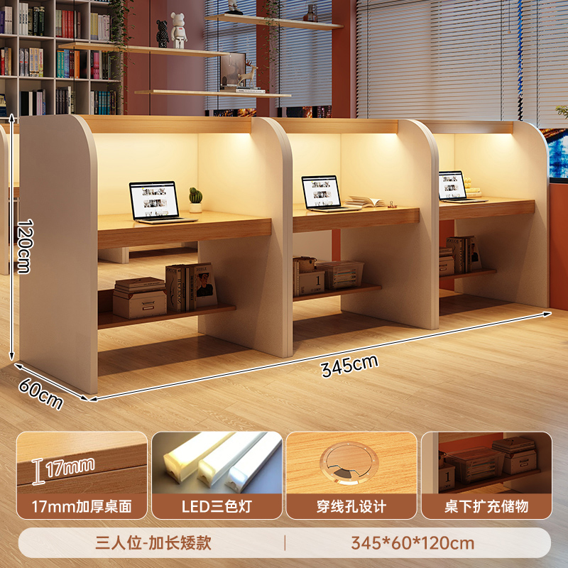 Mesa de estudio de autoestudio mesa de estudio de sala de estudio de autoestudio educación y capacitación mesa de tutoría partición cerrada computadora para estudiantes de posgrado