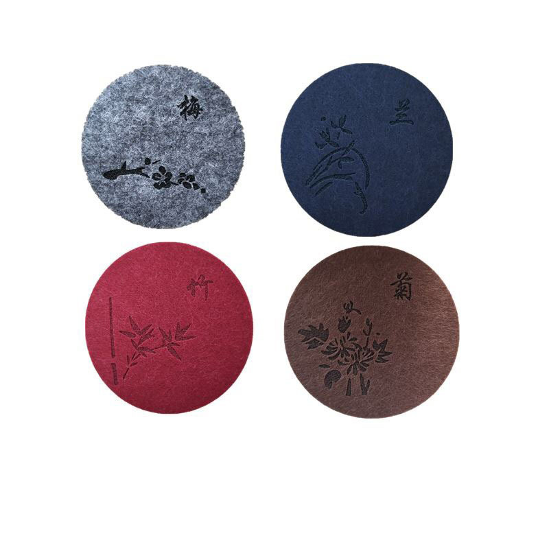 批发养壶垫创意如意纹毛毡吸水壶垫杯垫茶席零配壶丞搭配厂家批发