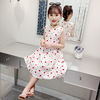 Children's slip dress, summer summer clothing, small princess costume, sleevless dress, Korean style, floral print