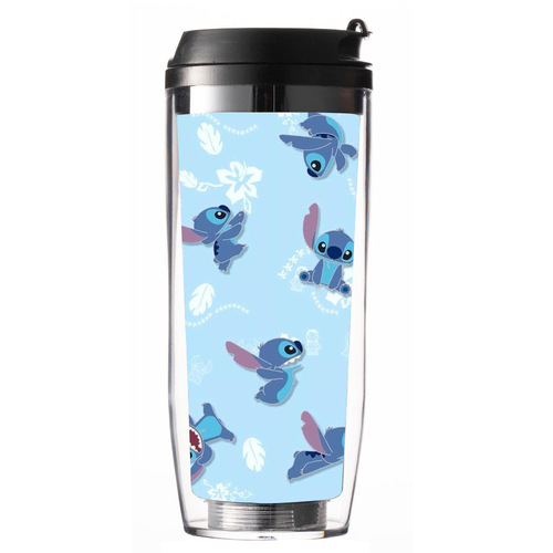 Stitch Cup Amazon New Arrival Cartoon Accessories Cute Plastic Straw Cup Coffee Milk Tea Cup Insulated Cup