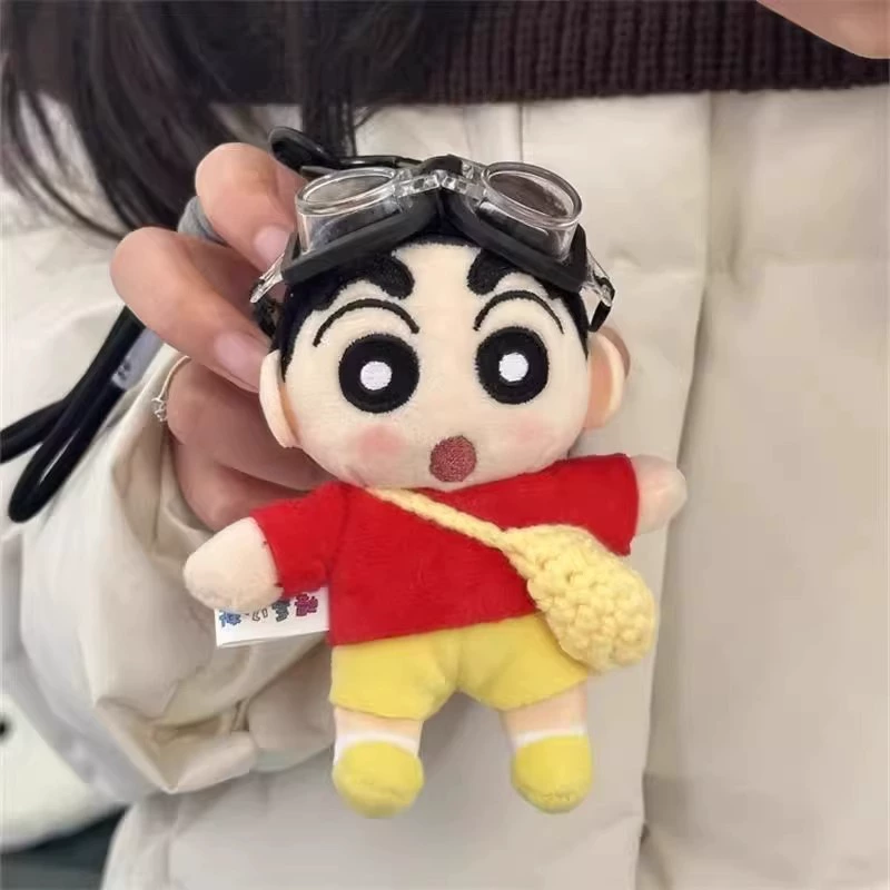 Подвеска в виде сумки Crayon Shin-chan, плюшевая милая кукла, брелок для рюкзака, подвеска в подарок, стильная подвеска