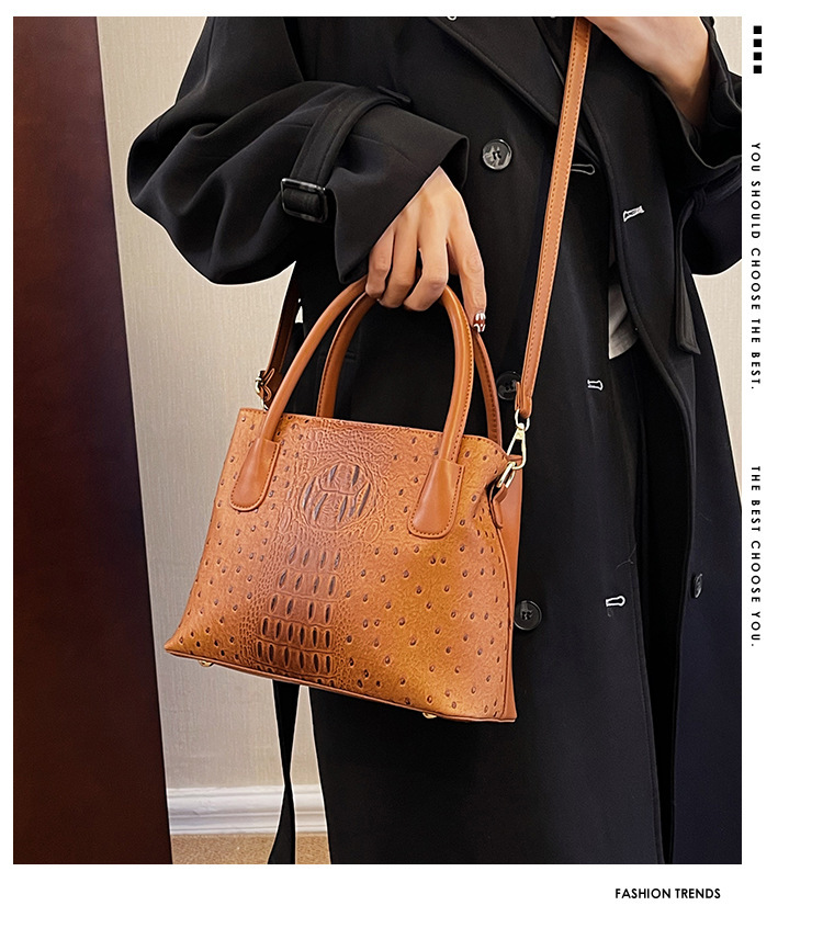 2024 New Fashion Crocodile Pattern Women's High Grade Handbag Single Shoulder Crossbody Bag BA_voghion.com