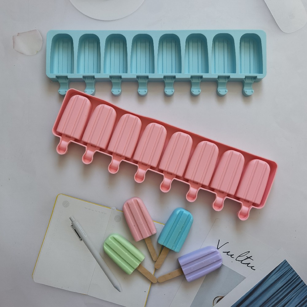 48 molde de silicona de doble ranura para pastel helado pudín molde de postre para jabón