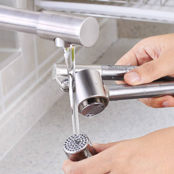Stainless steel lengthened garlic press garlic press garlic press garlic press garlic press garlic press household zinc alloy garlic press