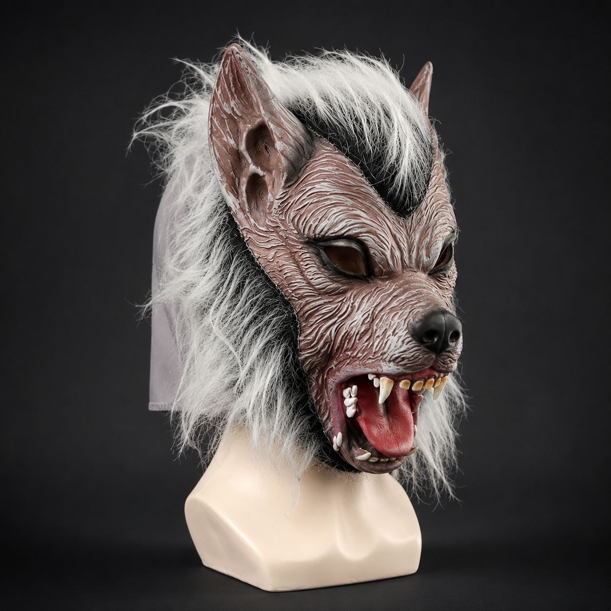 Cabeza de lobo transfronteriza, capas de látex de animales, máscaras de látex de baile, casas embrujadas, accesorios de juegos de rol, suministros de fiesta.