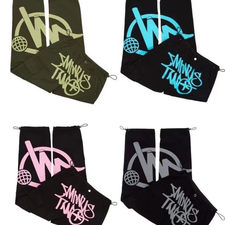 2023 трансграничный американский уличный хип-хоп модный бренд с буквенным принтом комбинезоны мужские и женские одинаковые свободные прямые повседневные брюки