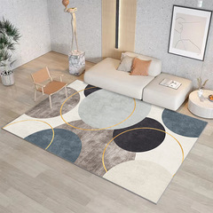 Modern Minimalist Living Room Earth Rug Geometric Luxury Water-Resistant Stain-Proof Bedroom Edge Rug Study Full Floor Mat