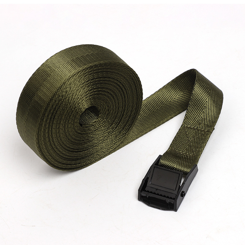 Correas de carga reforzadas con hebilla, correas de fijación para automóvil de aleación de zinc, cincha fina, cincha de nailon con patrón de espiga