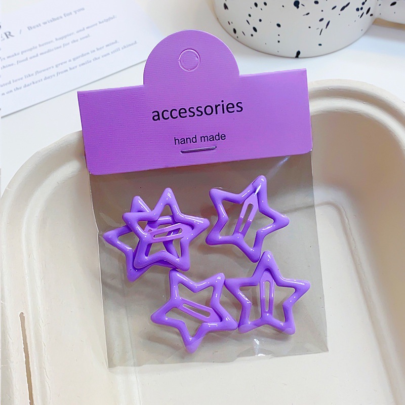 Linda estrella y2g horquilla hembra clip lateral flequillo BB clip horquilla para niños dopamina clip de color tocado