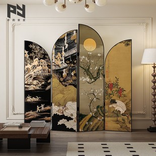 # French Middle Ancient Screen Partition Living Room Sofa Bedroom Background Shades Entry Door Foldable Mobile Retro Folding
