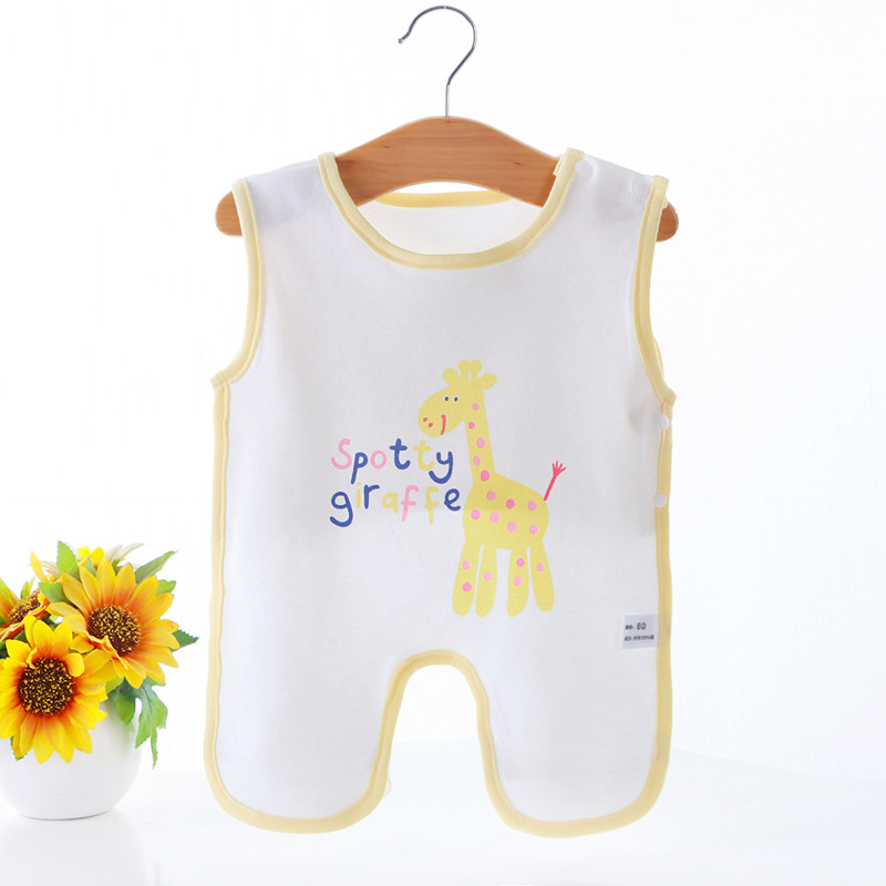 Baja de abdomen para bebés de verano delgada para bebés de algodón transpirable para dormir con chaleco frío