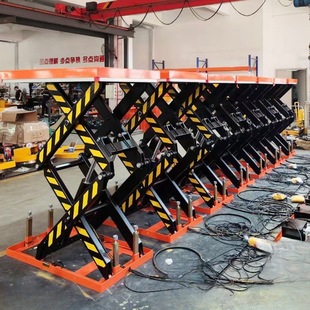 Pulf Electric Lifting Platform Fixed Small Double Fork Elevator Hydraulic Scissors Double Shear Lifting Platform Freight Ladder