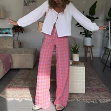 Z 49834 Plaid Wide Pants �������ȿ�羳����ͨ��ó