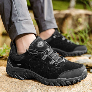 Professional Hiking Shoes, Large Size Men's Shoes, Low-Cut Leather Outdoor Shoes, Cross-Country Hiking Shoes, Hiking Sports Shoes, Travel Shoes
