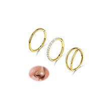N 40894 Stains Steel Double Nose Ring ����ǻ� �羳��