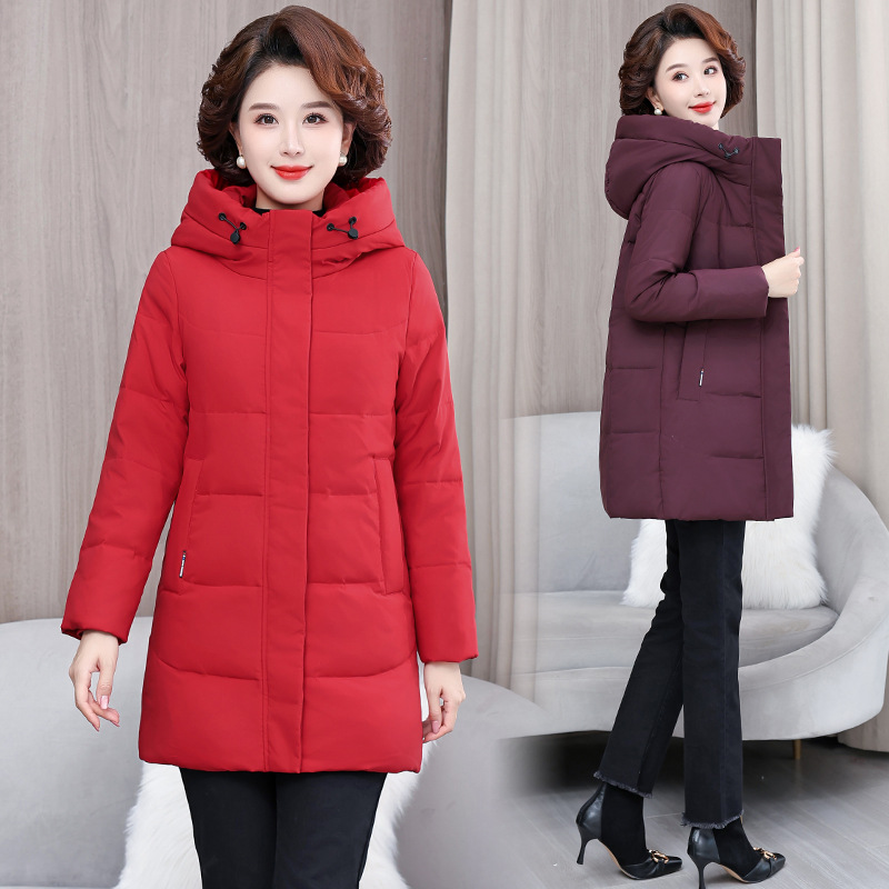 Damas de mediana edad, ropa de plumón, ropa de algodón de invierno caliente, ropa de algodón de madres elegante. image 1