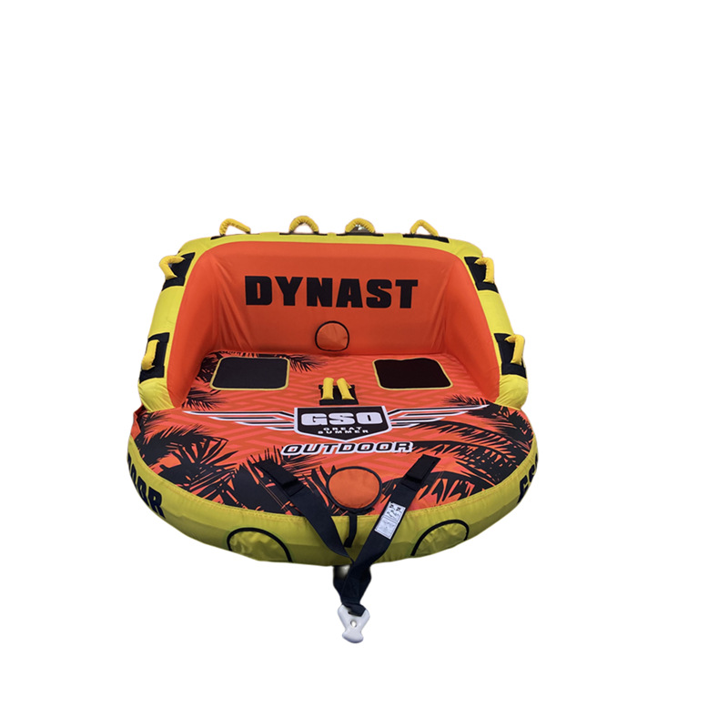 Suministro de fábrica de lanchas rápidas inflables marinas, sofá de arrastre, bote de aire de tracción de agua, anillo de arrastre de isla flotante al por mayor