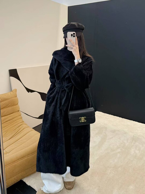 翻领长款过膝大被子毛衣外套女2025初秋季新款慵懒氛围针织开衫|undefined